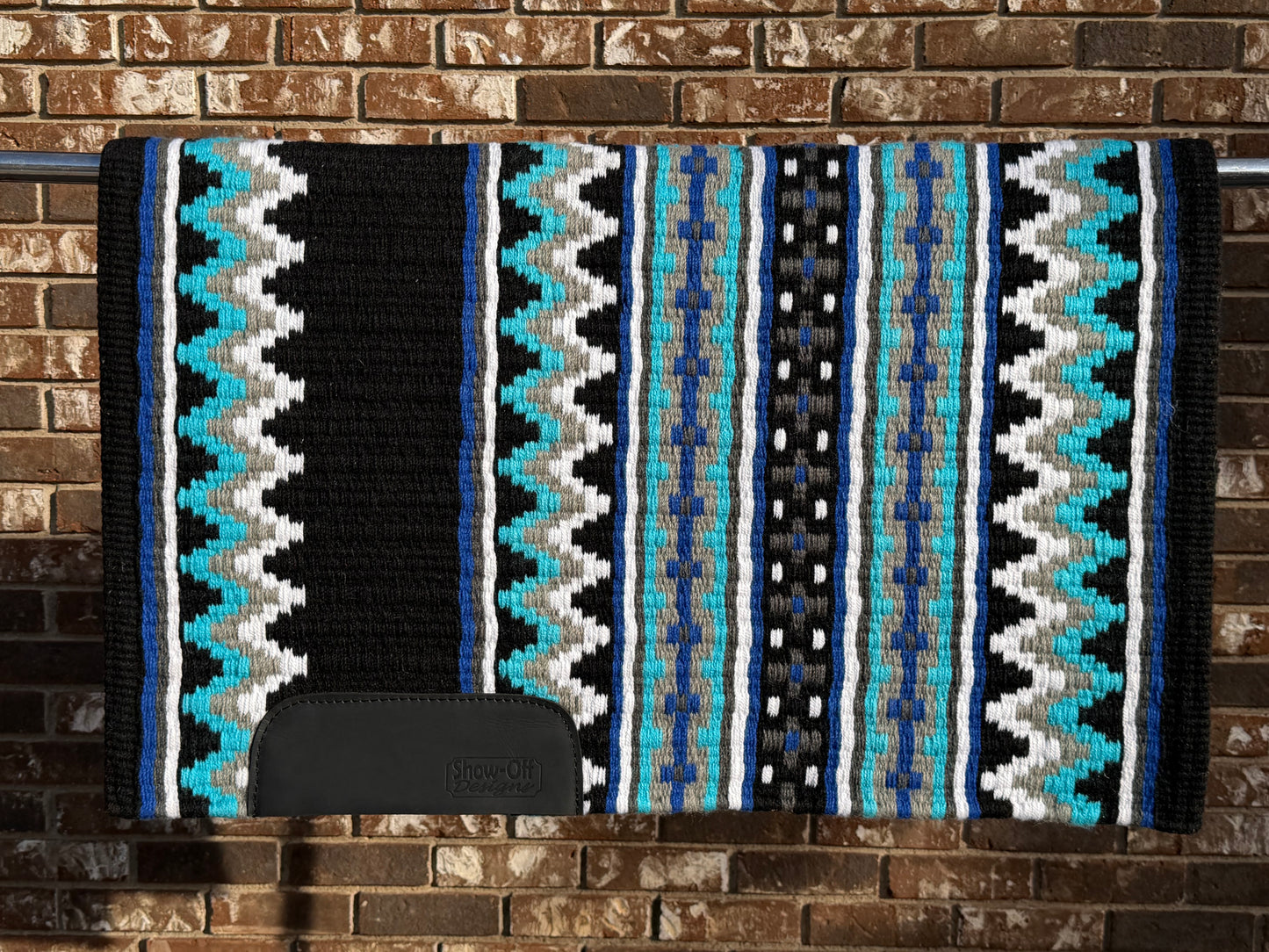 B471 Oversized Saddle Blanket Black, Royal Blue, Aqua, White, Ash, Charcoal