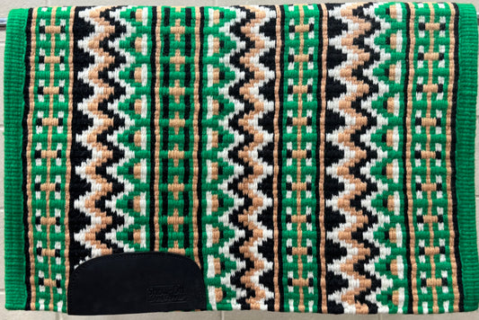 B344 Oversized Saddle Blanket Apple Green, Black, Cream, Indian Tan, Seductive Honey