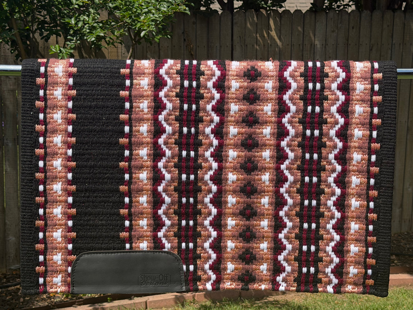 B531 Oversized Saddle Blanket Black, White, Burgundy, Matte Metallic Rose Gold, Rose Brown