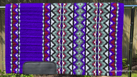 622 Oversized Saddle Blanket Purple, Ash, Grey, Brick Red, White, Black