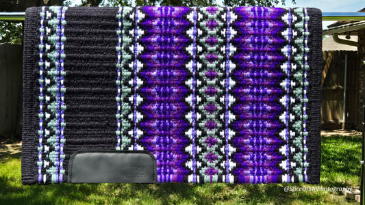 628 Oversized Saddle Blanket Black, Ash, Soft Purple, Show Purple, White