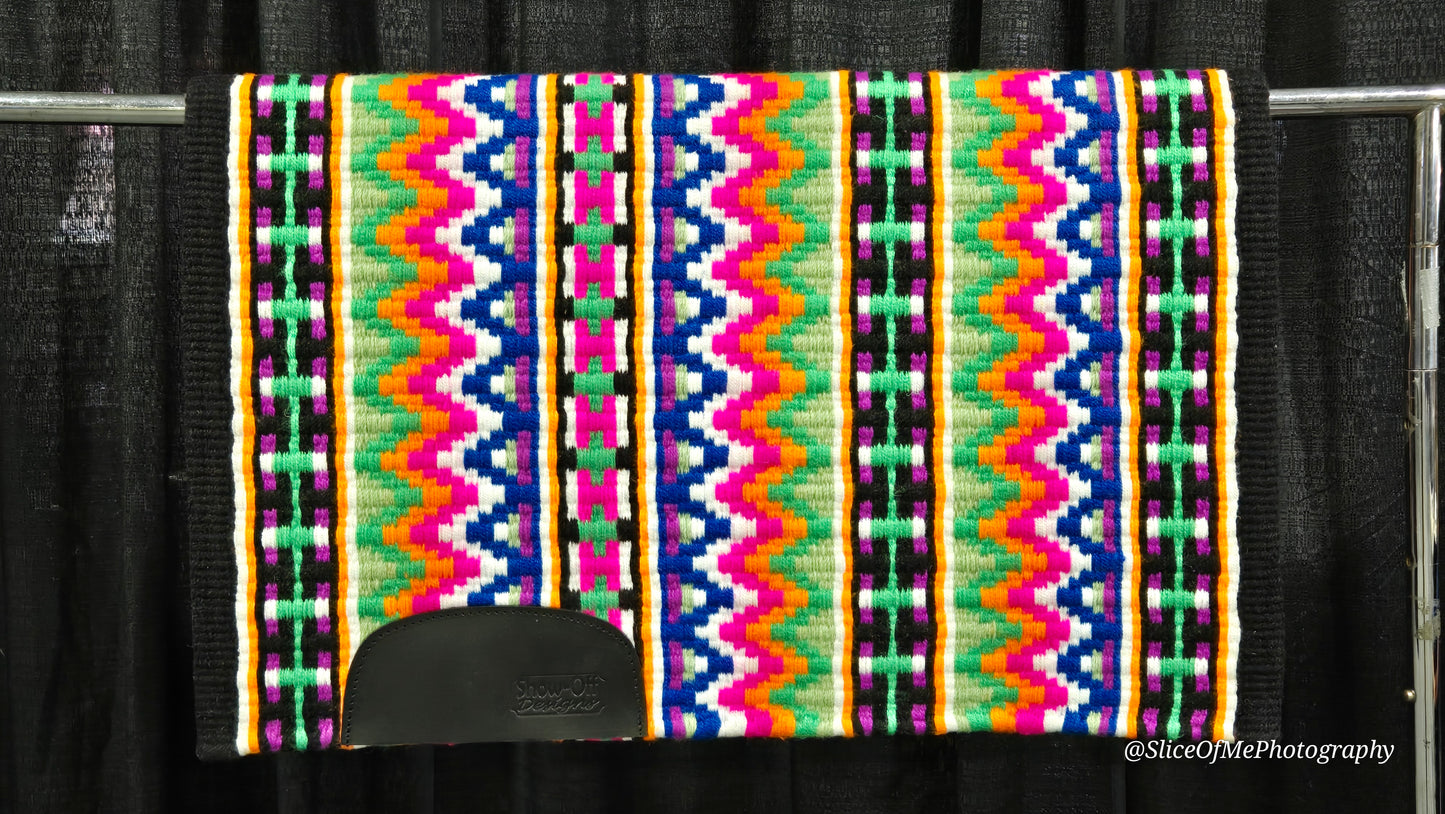 724 Oversized Saddle Blanket black, green, pink, orange, blue, purple, mint