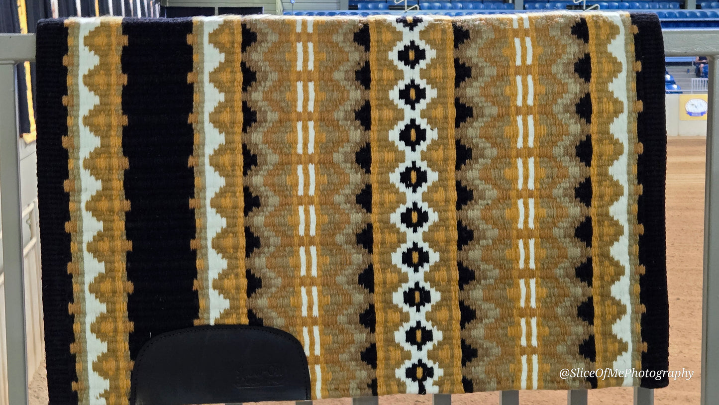 769 Oversized Saddle Blanket caramel, Sand, black, white, indian tan,