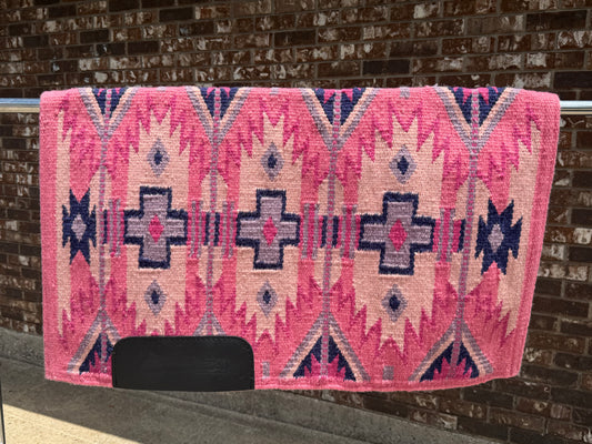 a117 Ranch Oversized Saddle Blanket Bubble Gum Pink, Sweet Pea, Sache Pink, Navy Blue, Lavender