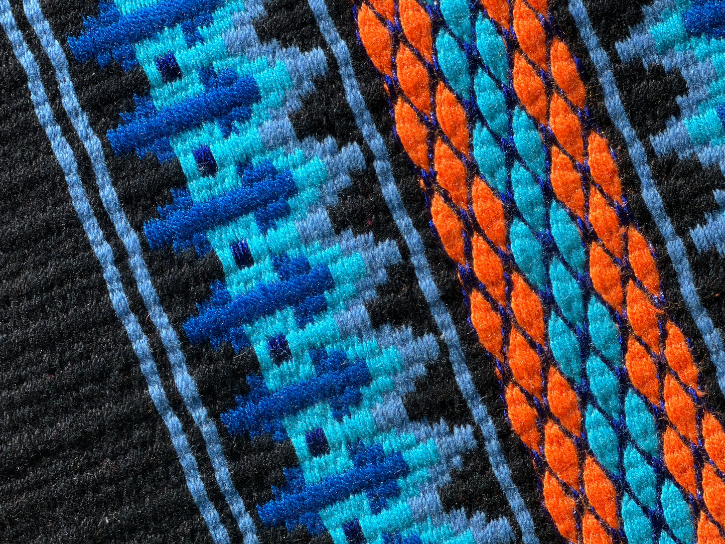 B514 Oversized Saddle Blanket Black, Periwinkle, Aqua, Royal Blue, Metallic Royal Blue