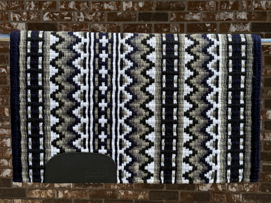 B495 Oversized Saddle Blanket Dark Navy Blue, Ash, Charcoal, White, Black, White