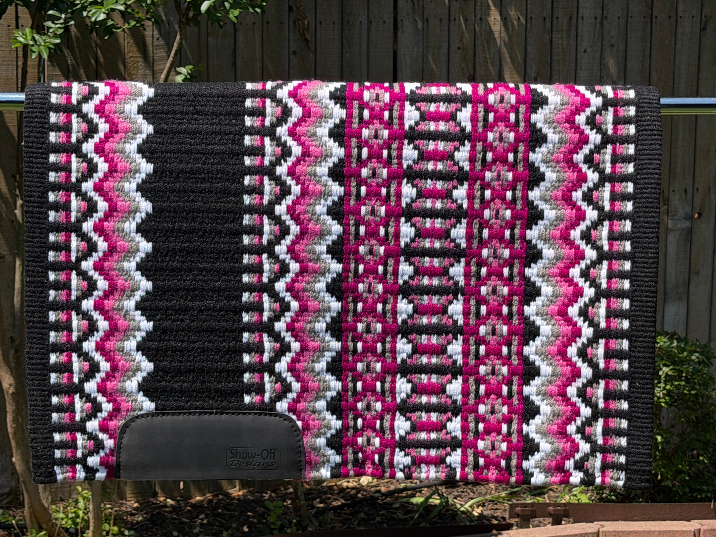 B519 Oversized Saddle Blanket Black, White, Raspberry, Sachet Pink, Ash
