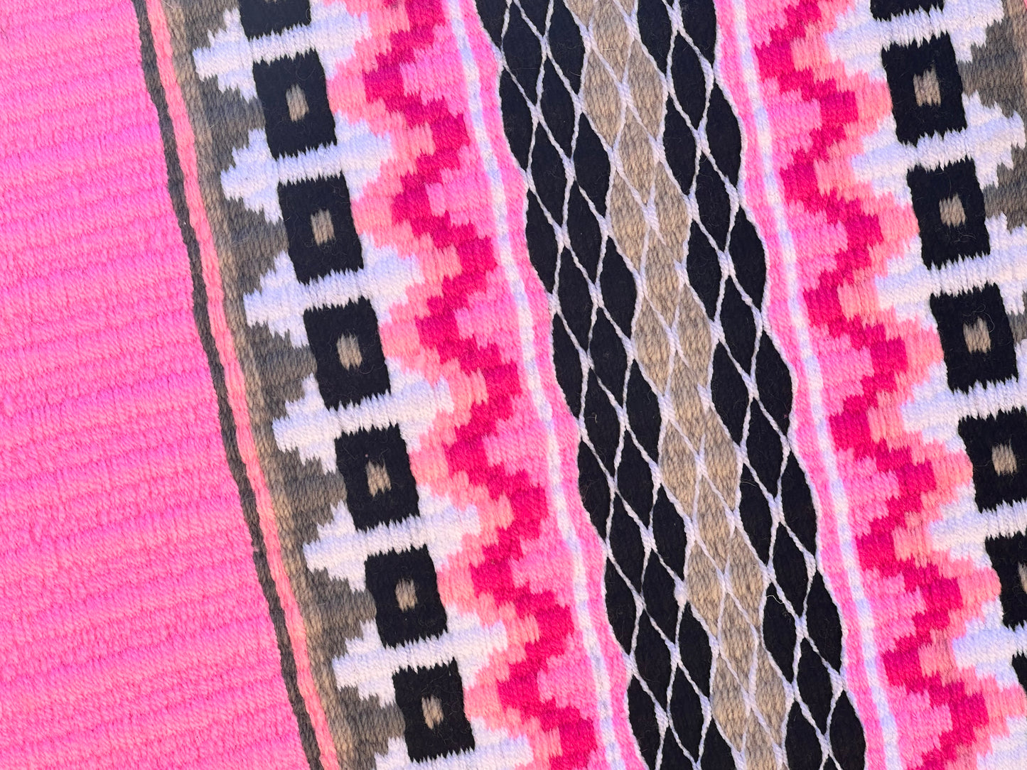 B116 Oversized Saddle Blanket soft pink, black, white, ash, silver rose, sand