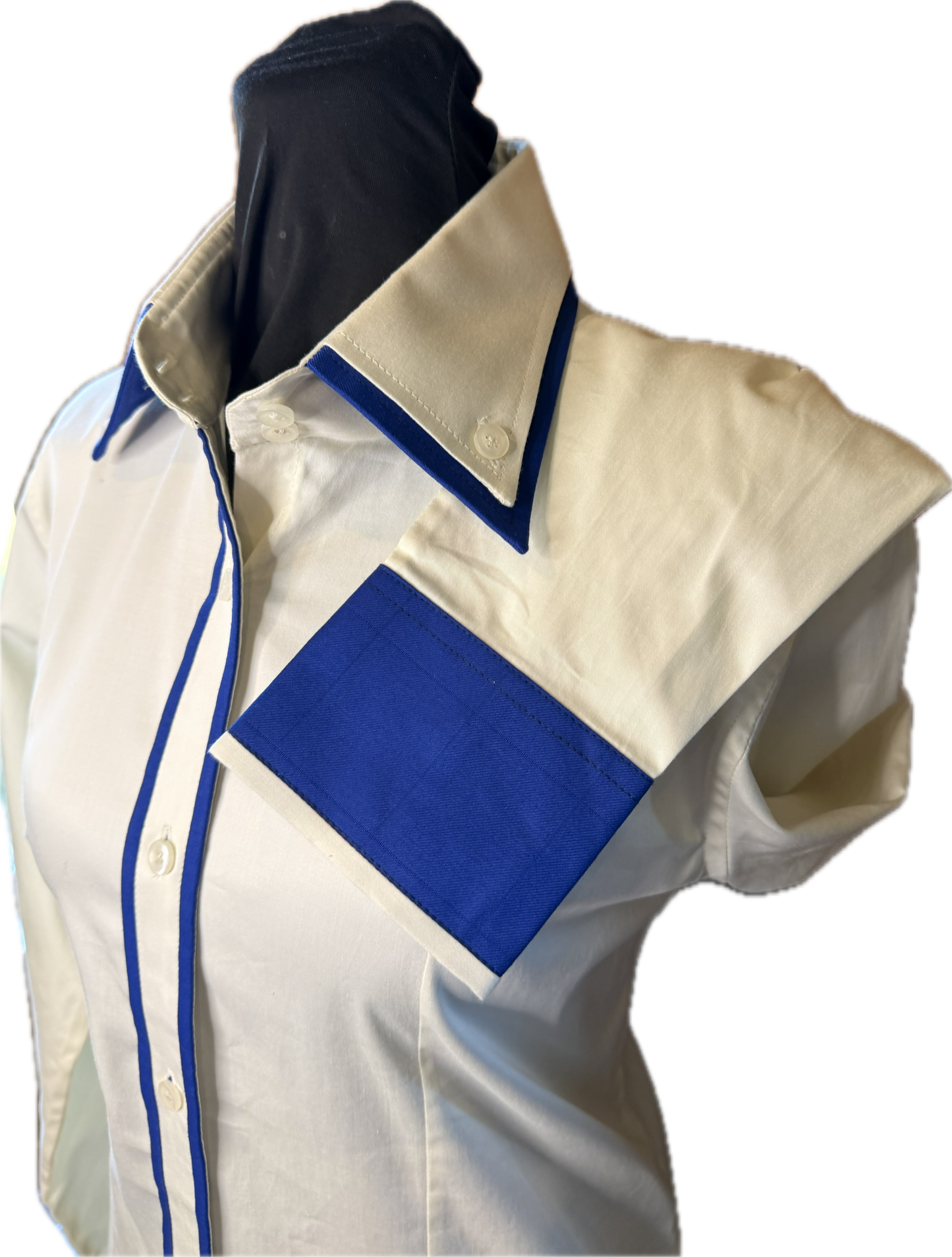 *38 Bust* Vest Set *Bright Royal Blue with Cream Matching Shirt and Belt