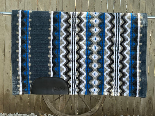 B112 Oversized Saddle Blanket Light Navy Blue, Ash, Black, White, Royal Blue