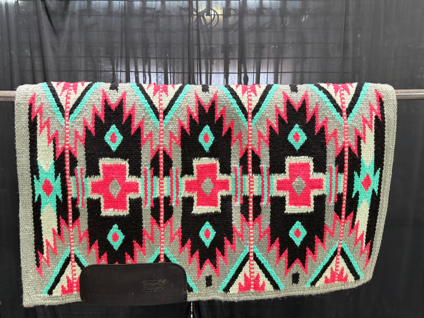 a105 Ranch Oversized Saddle Blanket Grey, Fuchsia, Mint Green, Black, Light Mint