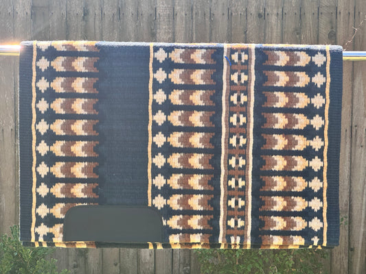 B450 Oversized Saddle Blanket Navy Blue, Indian Tan, Beige, Tan, Raw Umber, Black