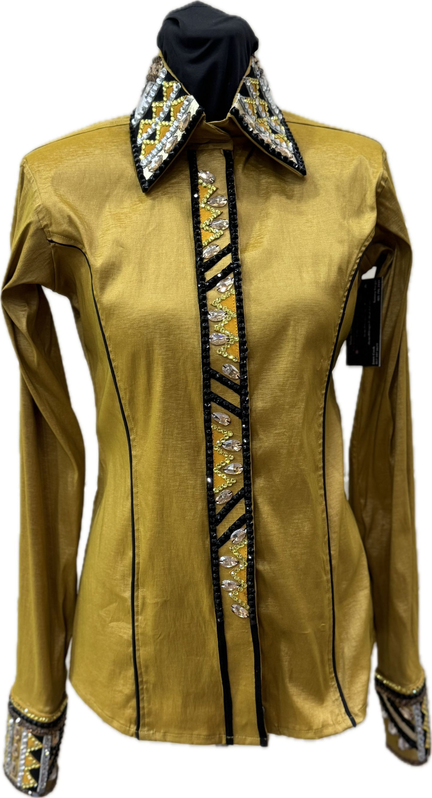 Size Small Dark Gold with Black, Gold and Silver Accents