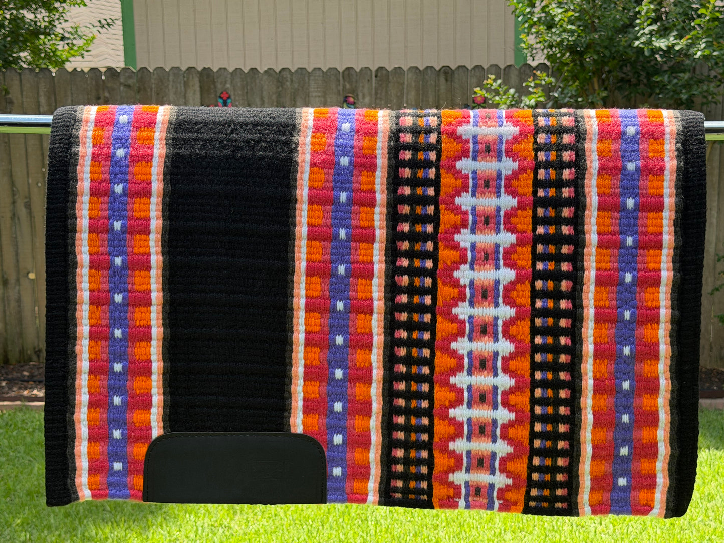 B573 Oversized Saddle Blanket Black, Charcoal, Peach, Orange, Coral, Soft Purple, Light Coral
