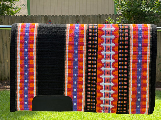 B573 Oversized Saddle Blanket Black, Charcoal, Peach, Orange, Coral, Soft Purple, Light Coral