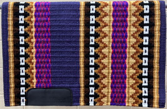 B342 Oversized Saddle Blanket Plum, seductive honey, Raw Umber, White, Black, Show Purple, Show Red
