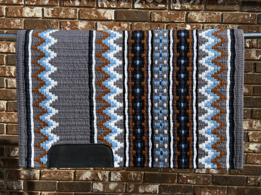 B487 Oversized Saddle Blanket Dark Silver Rose, Black, White, Brown, White, Navy Blue, Periwinkle