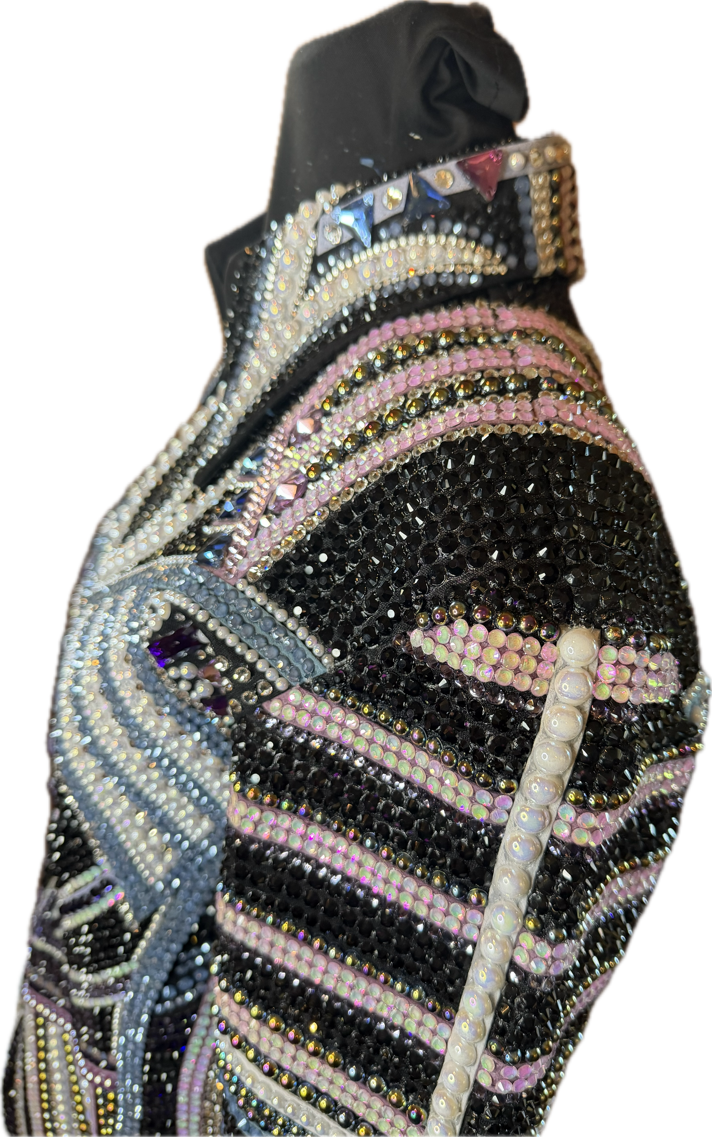 Medium Showmanship Jacket Black, Denim Blue, Lavender, White and Pale Pink