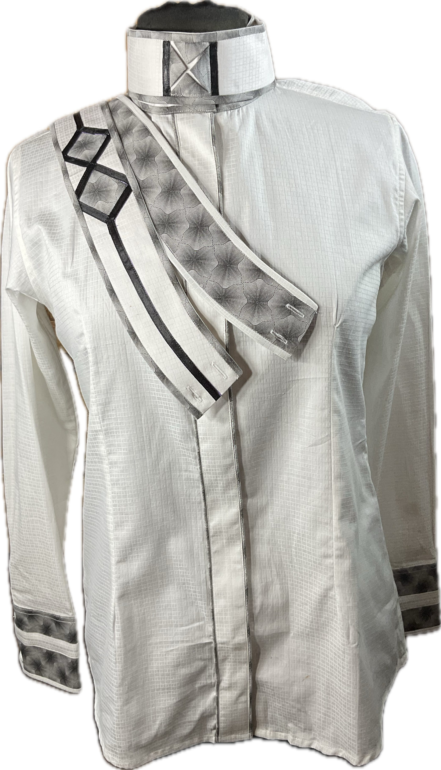 **36 Bust** THE WEEKENDER -White with black and grey trims