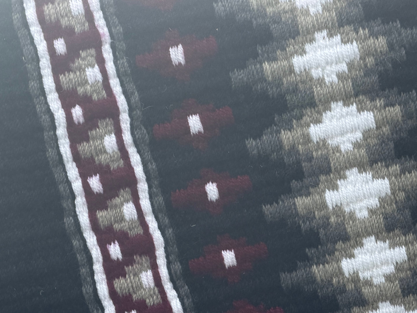 B569 Oversized Saddle Blanket Black, White, Burgundy, Ash, Charcoal