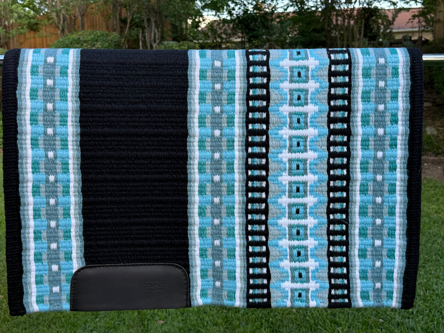 B540 Oversized Saddle Blanket Black, White, Aqua, Niagara, Denim, Soft Teal