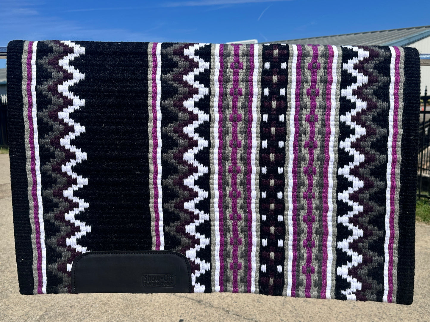 B412 Oversized Saddle Blanket Black, Charcoal, Ash, White, Grape Juice, Dark Plum