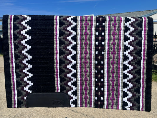 B412 Oversized Saddle Blanket Black, Charcoal, Ash, White, Grape Juice, Dark Plum