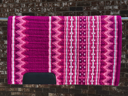 B493 Oversized Saddle Blanket Dark Raspberry, Sweet Pea Pink, Petal Pink, Bubble Gum Pink, White