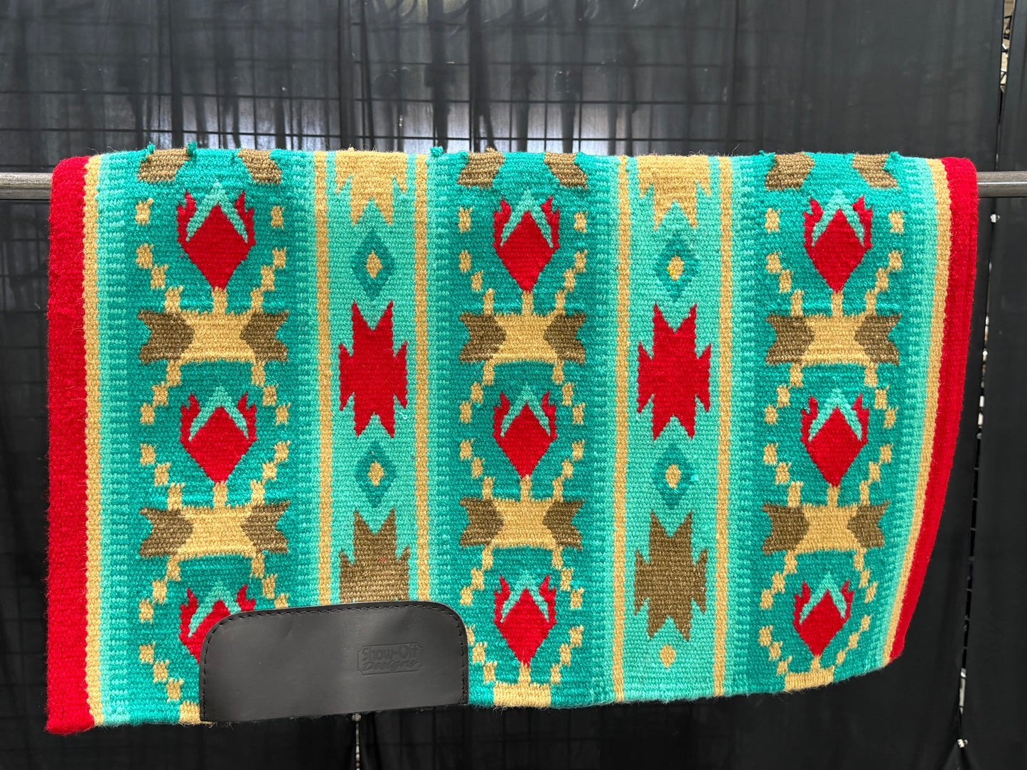 a110 Ranch Oversized Saddle Blanket Bright Red, Mint, Dark Mint, Seductive honey, Raw Umber