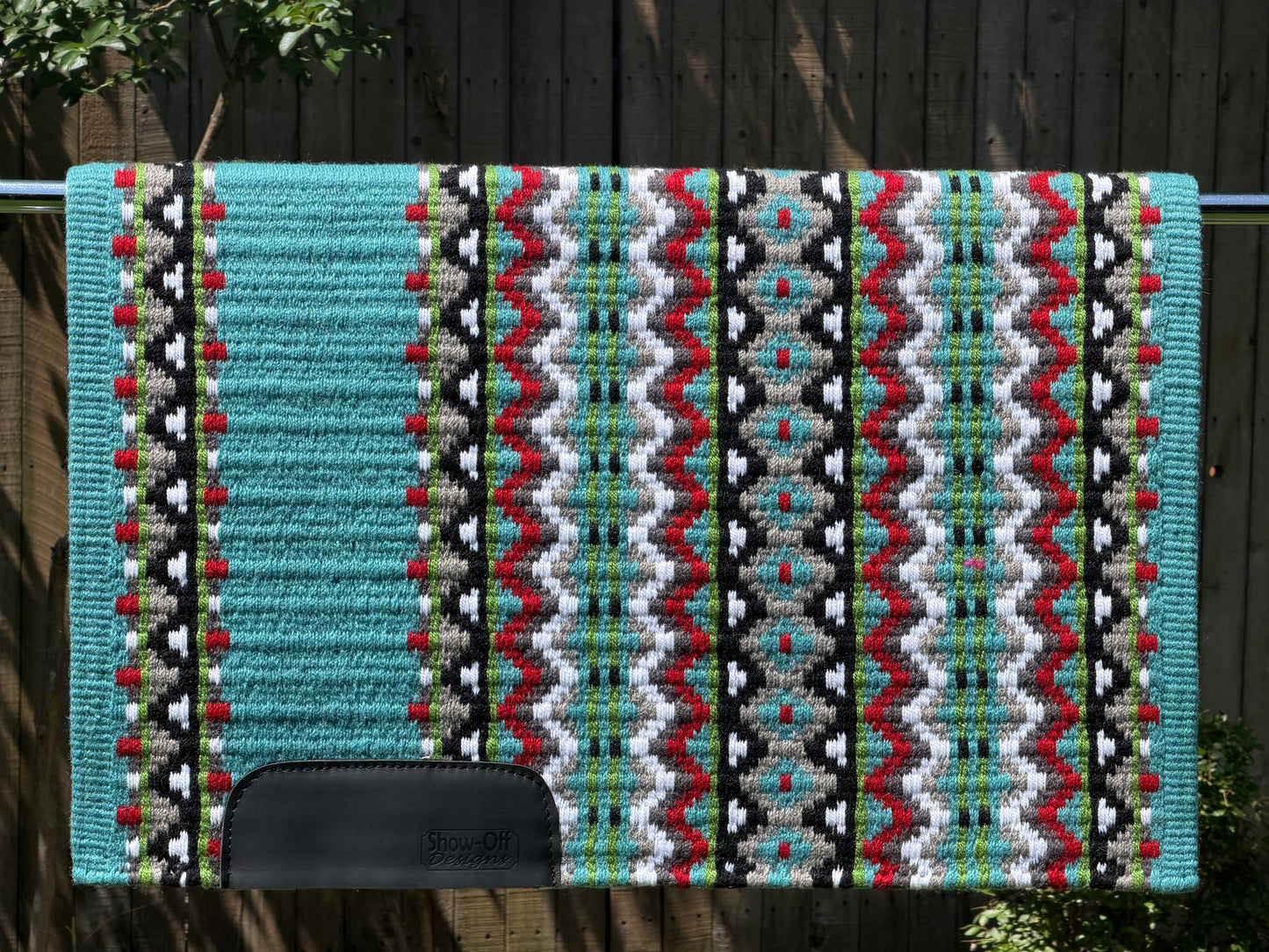 B523 Oversized Saddle Blanket Soft Turquoise, Tibetan Red, White, Charcoal, Ash, Black, Lime Green