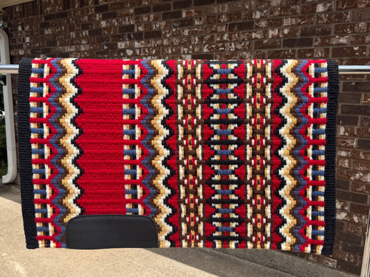 B610 Oversized Saddle Blanket Black, Show Red, Cadet Blue, Chestnut Brown, Indian Tan, White