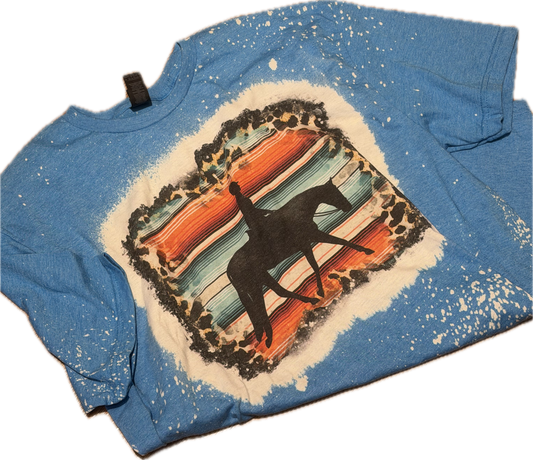 T-Shirt "Bleached HUS" XX-LARGE in blue