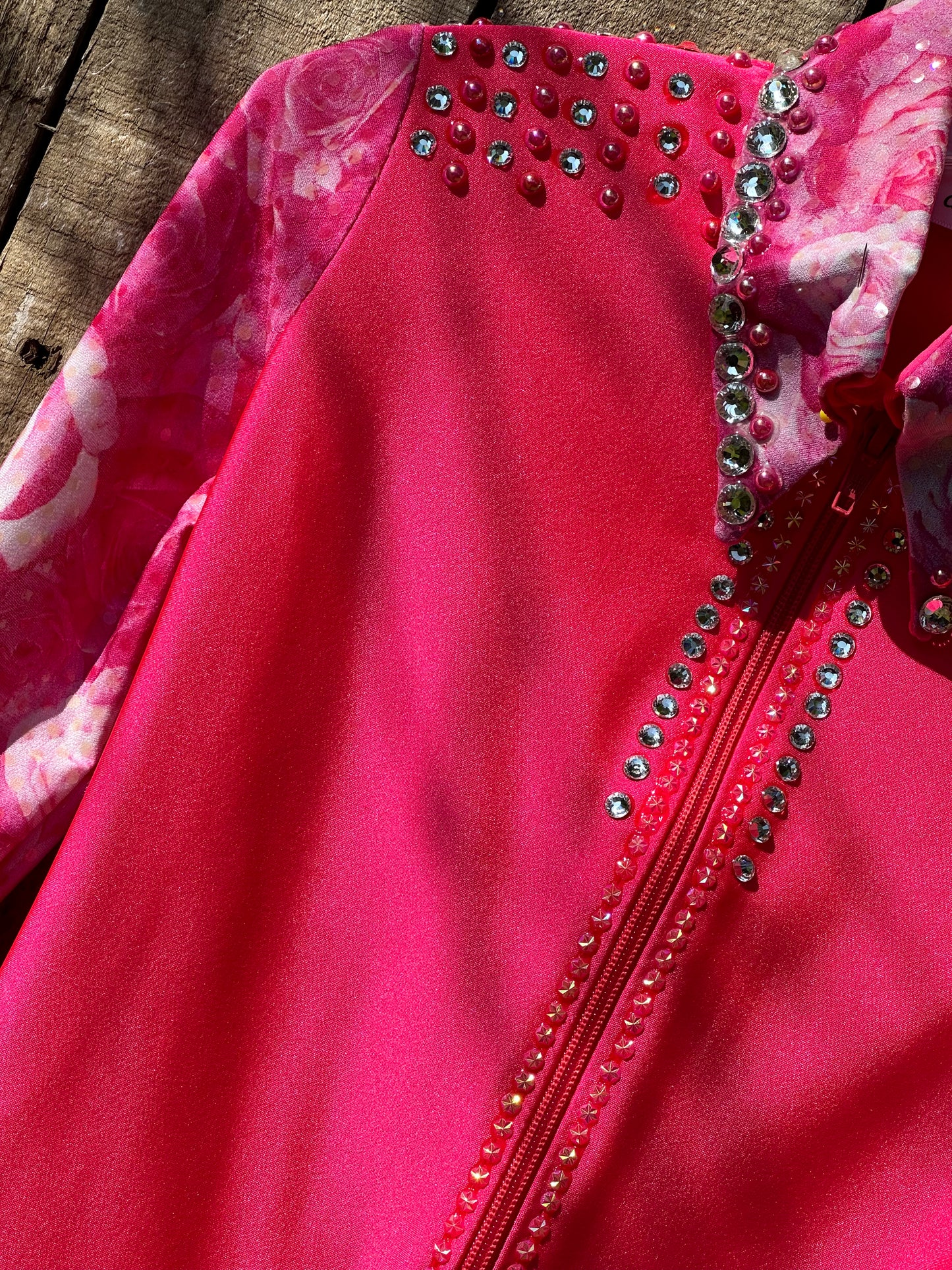 Kids size 8 Bright pink and rose sleeves. GORGEOUS!!!