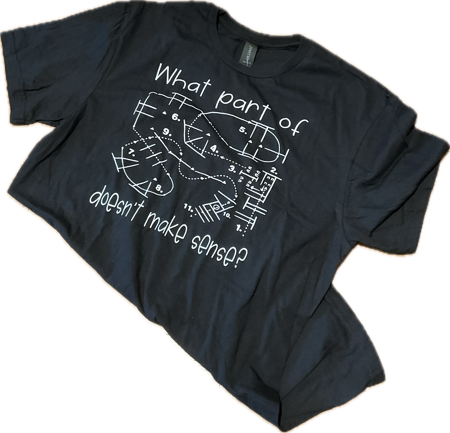 T-Shirt "What Part?'" MEDIUM in Black