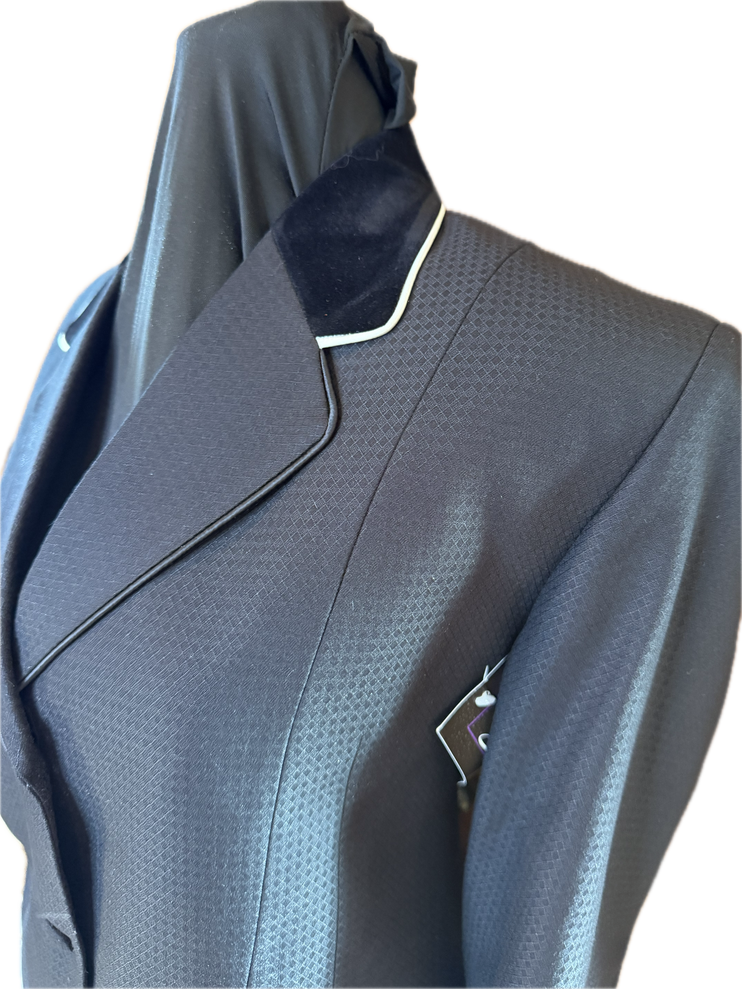 *38 Bust* Black Mini Box with White Piping