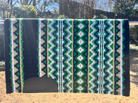 B135 Oversized Saddle Blanket black, kelly green, pistachio, lime blast, white