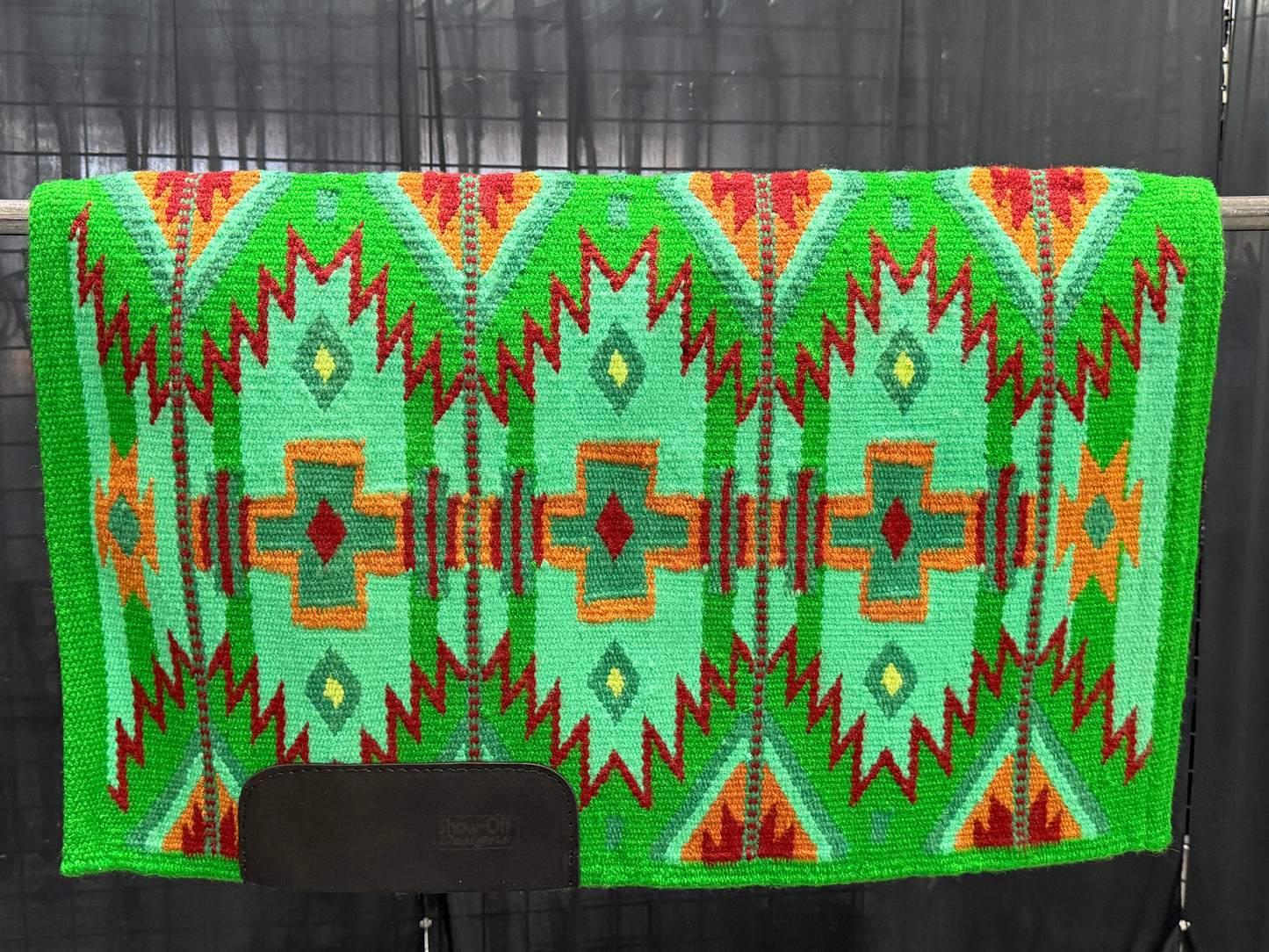a112 Ranch Oversized Saddle Blanket Kelly Green, Brick Red, Tobascol, Dark Sage, Mint Green
