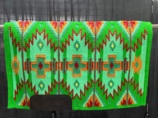 a112 Ranch Oversized Saddle Blanket Kelly Green, Brick Red, Tobascol, Dark Sage, Mint Green