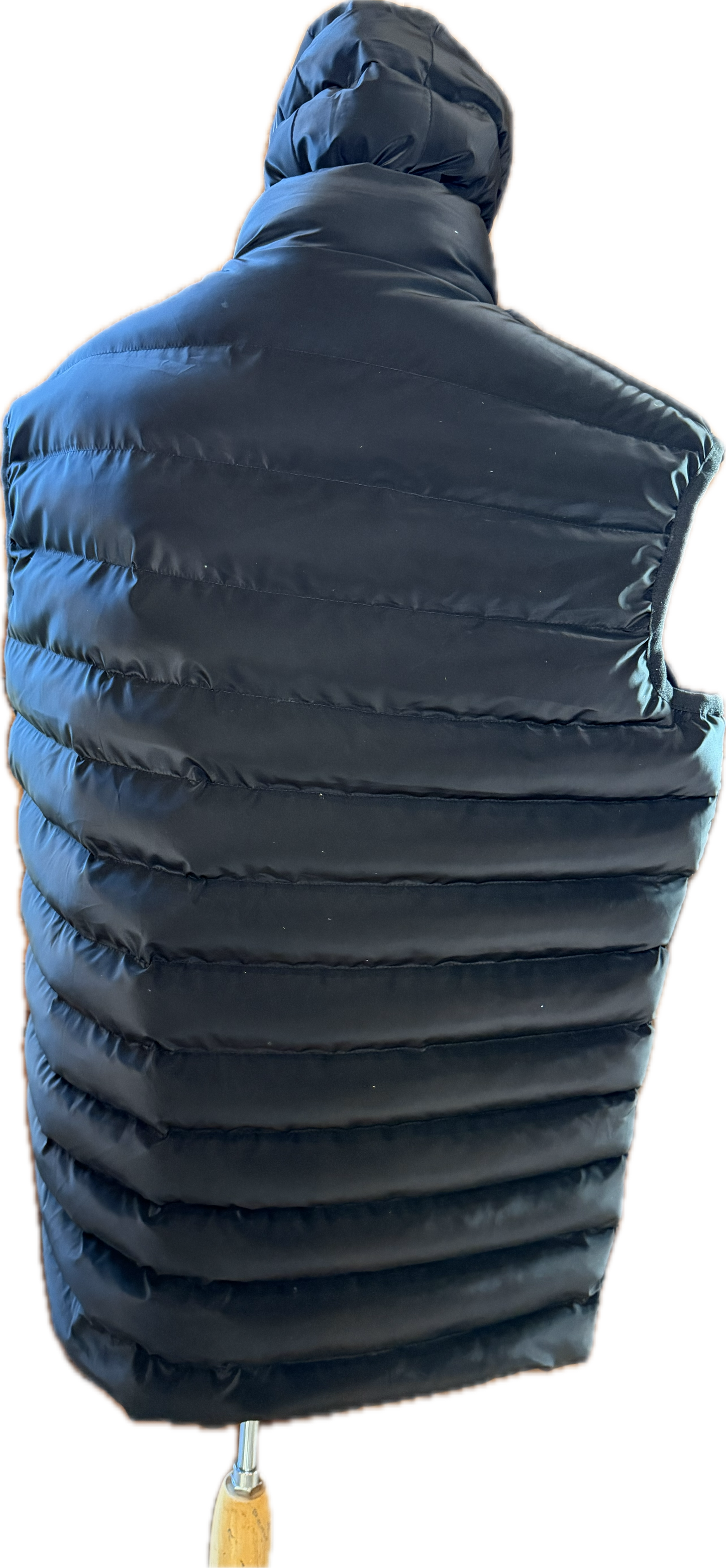 Men's Black Adidas Cowboy Couture Puff Embroidered Vest. Detachable Hood, zip up front.