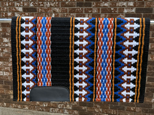 B612 Oversized Saddle Blanket Black, Chestnut Brown, Royal Blue, Rust, White, Indian Tan