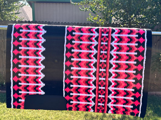 B419 Oversized Saddle Blanket Black, Neon Pink, Dark Coral, Light Coral, White