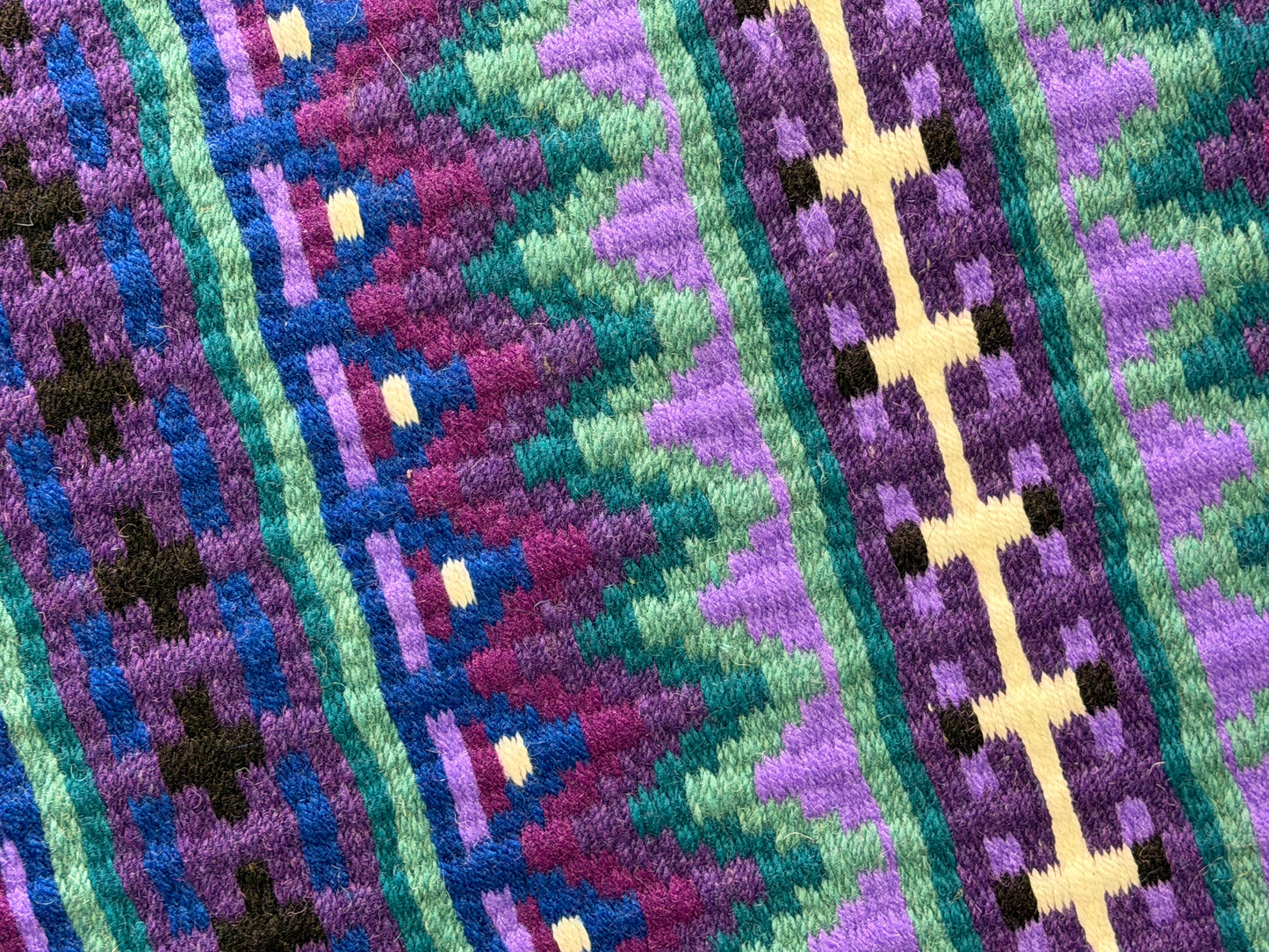 B598 Oversized Saddle Blanket Show Purple, Soft Turquoise, Teal, White, Lavender, Black, Grape Juice, Royal Blue