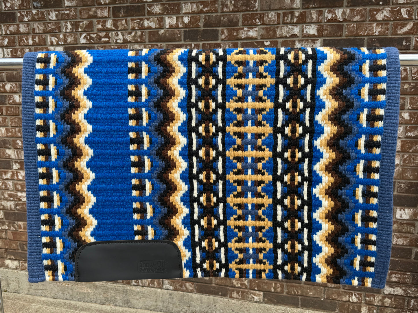 B617 Oversized Saddle Blanket Cadet Blue, Royal Blue, White, Black, Indian Tan, Sheep Skin, Chestnut Brown
