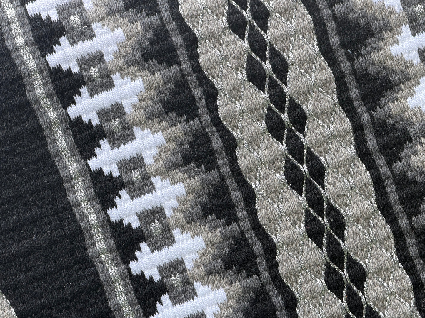 B559 Oversized Saddle Blanket Black, Charcoal, Ash, White, Matte Metallic Silver