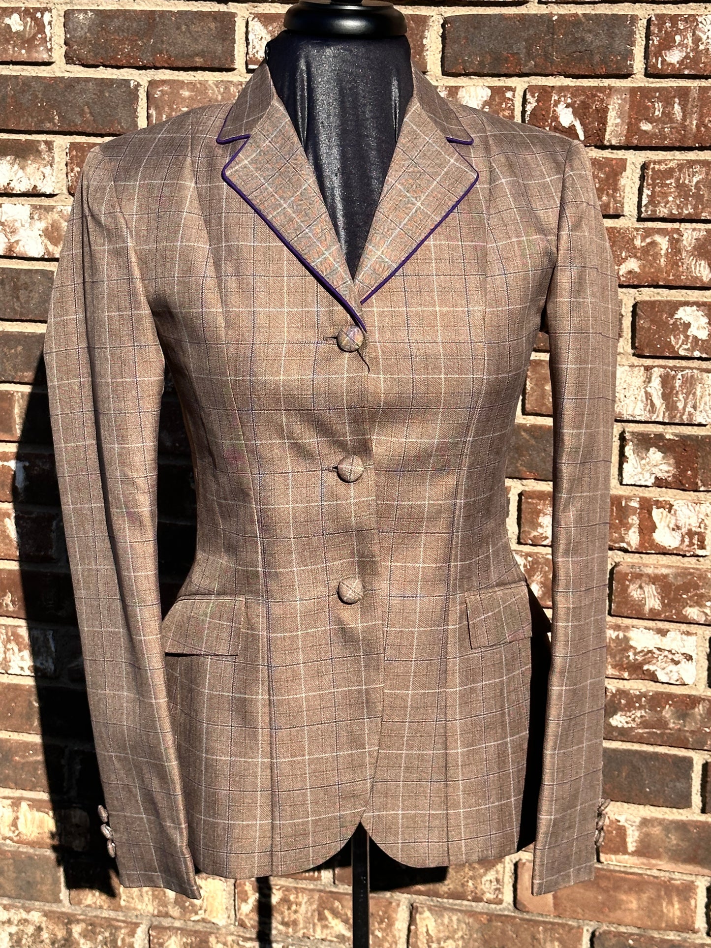 #R316 Size 16 Hunt Coat brown/purple