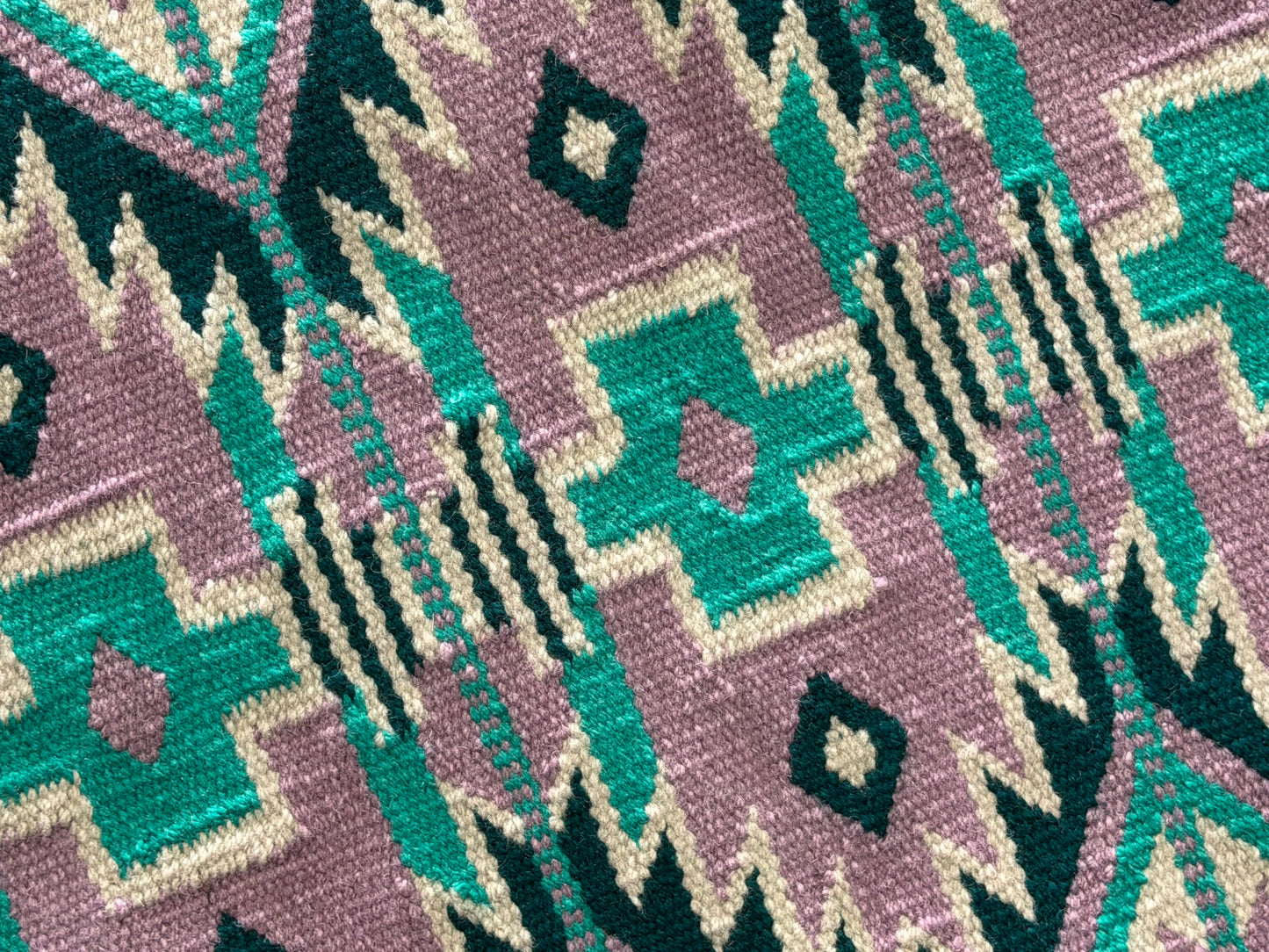 a114 Ranch Oversized Saddle Blanket Dark Teal, Bright Teal, Lavender, Pale Lavender