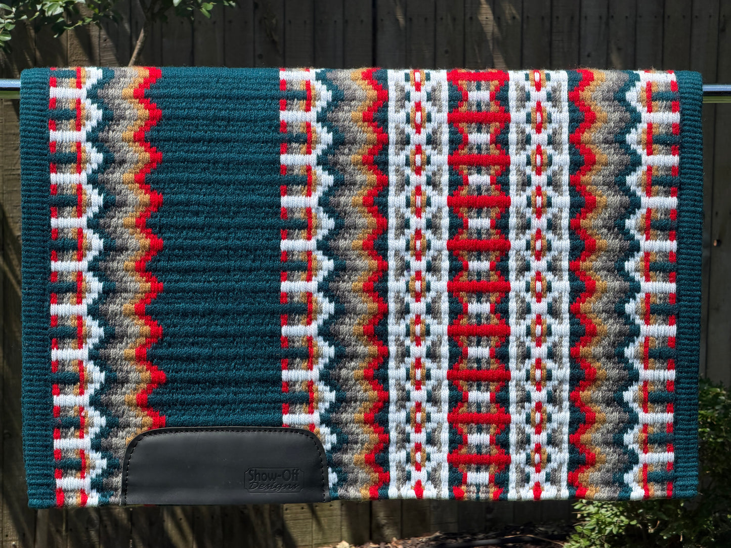 B520 Oversized Saddle Blanket Dark Teal, White, Red, Charcoal, Ash, Indian Tan