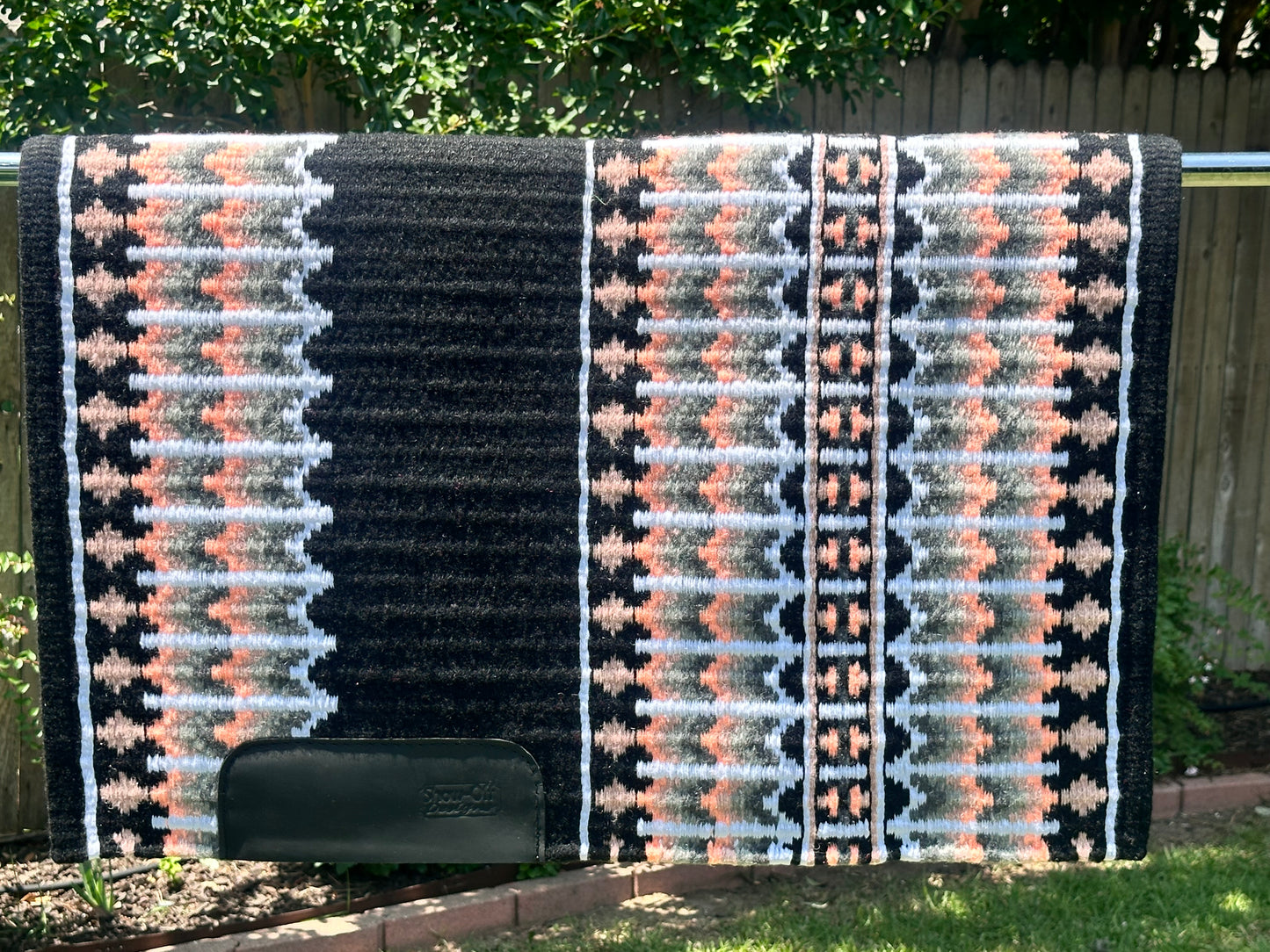 B199 Oversized Saddle Blanket black, white, ash, charcoal, peach ice
