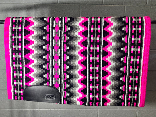 755 Oversized Saddle Blanket Neon Pink, White, Charcoal, Ash, Black