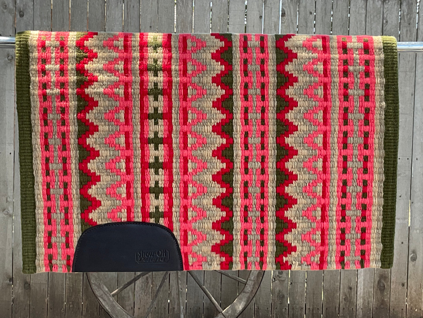 785 Oversized Saddle Blanket Dark Olive, Coral, Show Red, Taupe, Seductive Honey